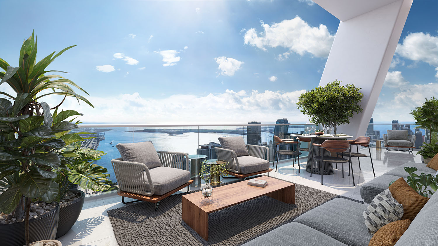Sky Residence terrace with views